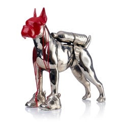 Cloned Bulldog with pet bottle