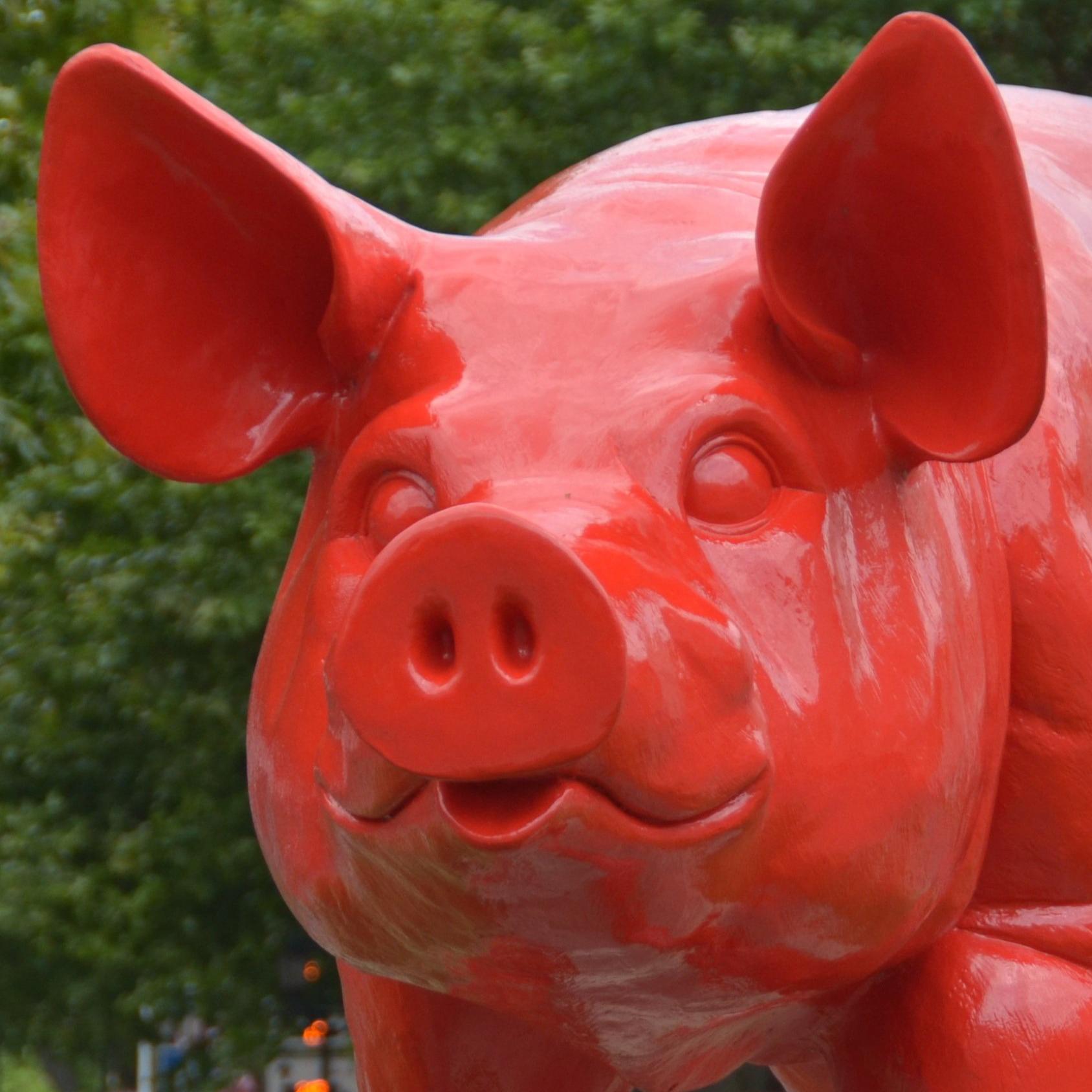 Cloned Riesiger Schwein (Pop-Art), Sculpture, von William Sweetlove