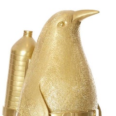 Cloned gold Penguin with pet bottles