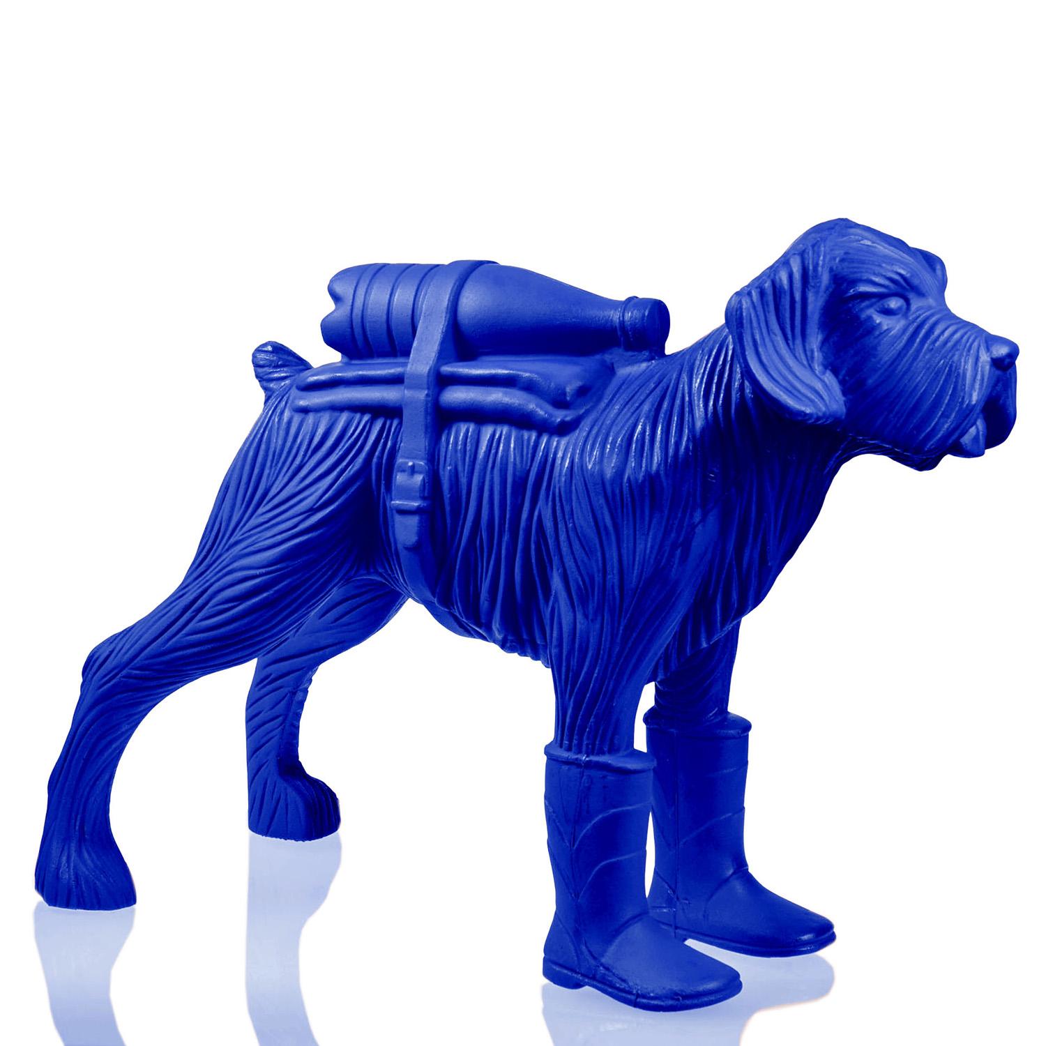 Cloned Schnauzer with water bottle  - Sculpture by William Sweetlove