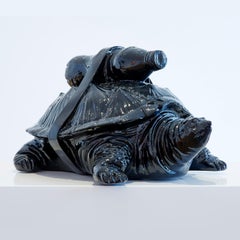 Cloned Schildkröte mit Haustierflasche.