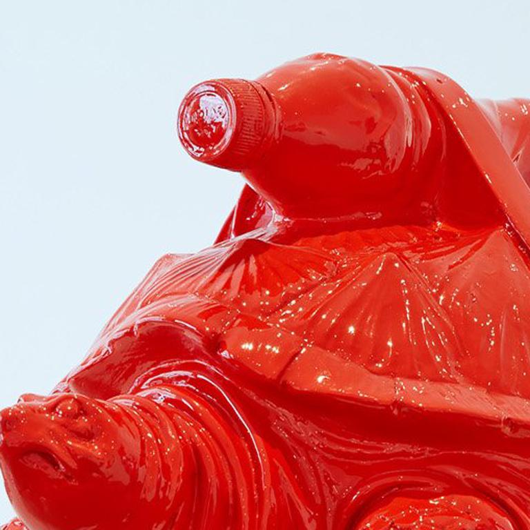 Cloned Turtle with pet bottle. - Pop Art Sculpture by William Sweetlove