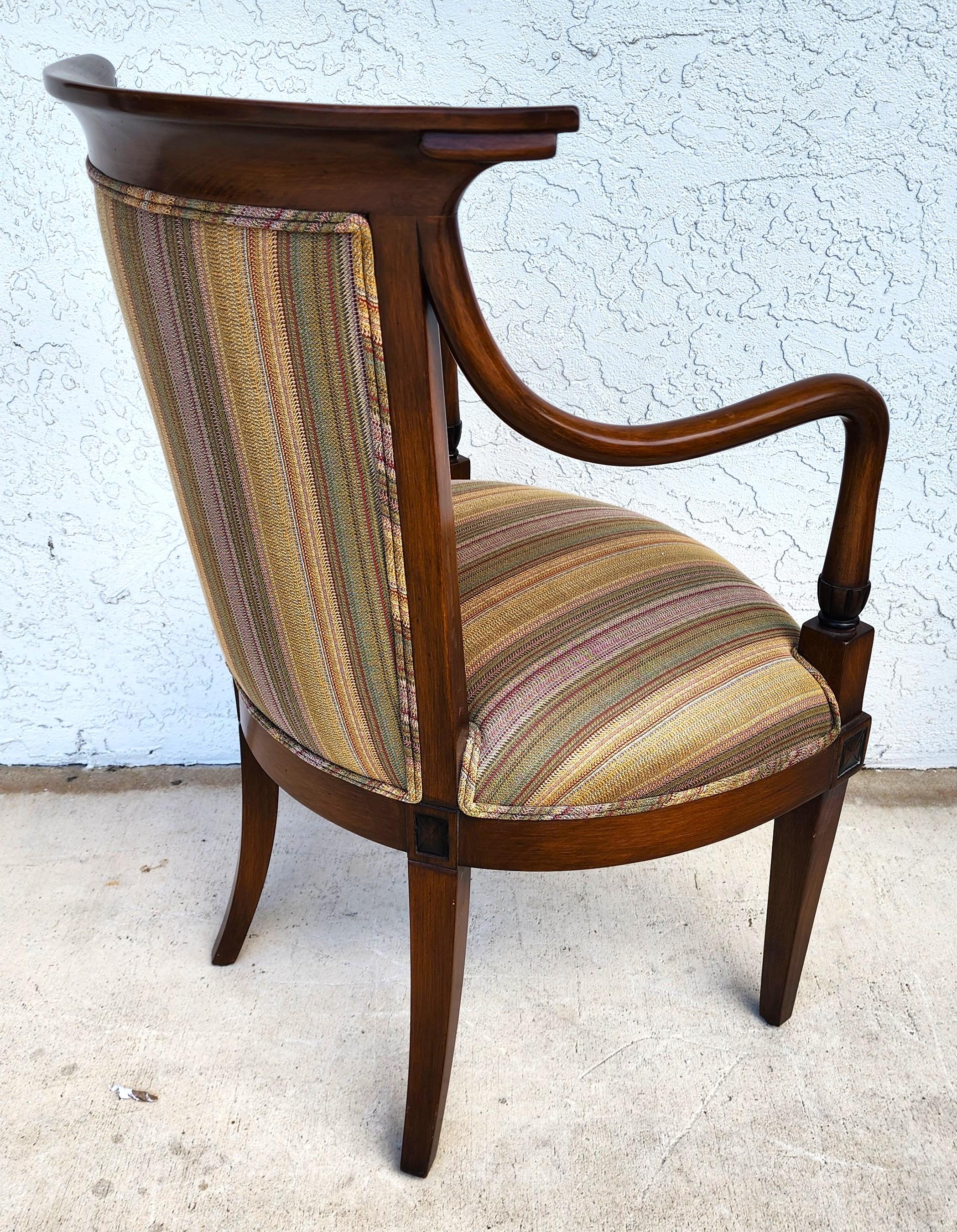 Cotone William Switzer - Sedie da pranzo Impero francese - Set di 6 sedie in vendita