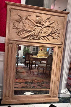 Miroir Trumeau en pin de style Louis XV William Switzer