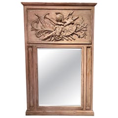 Miroir Trumeau en pin de style Louis XV William Switzer