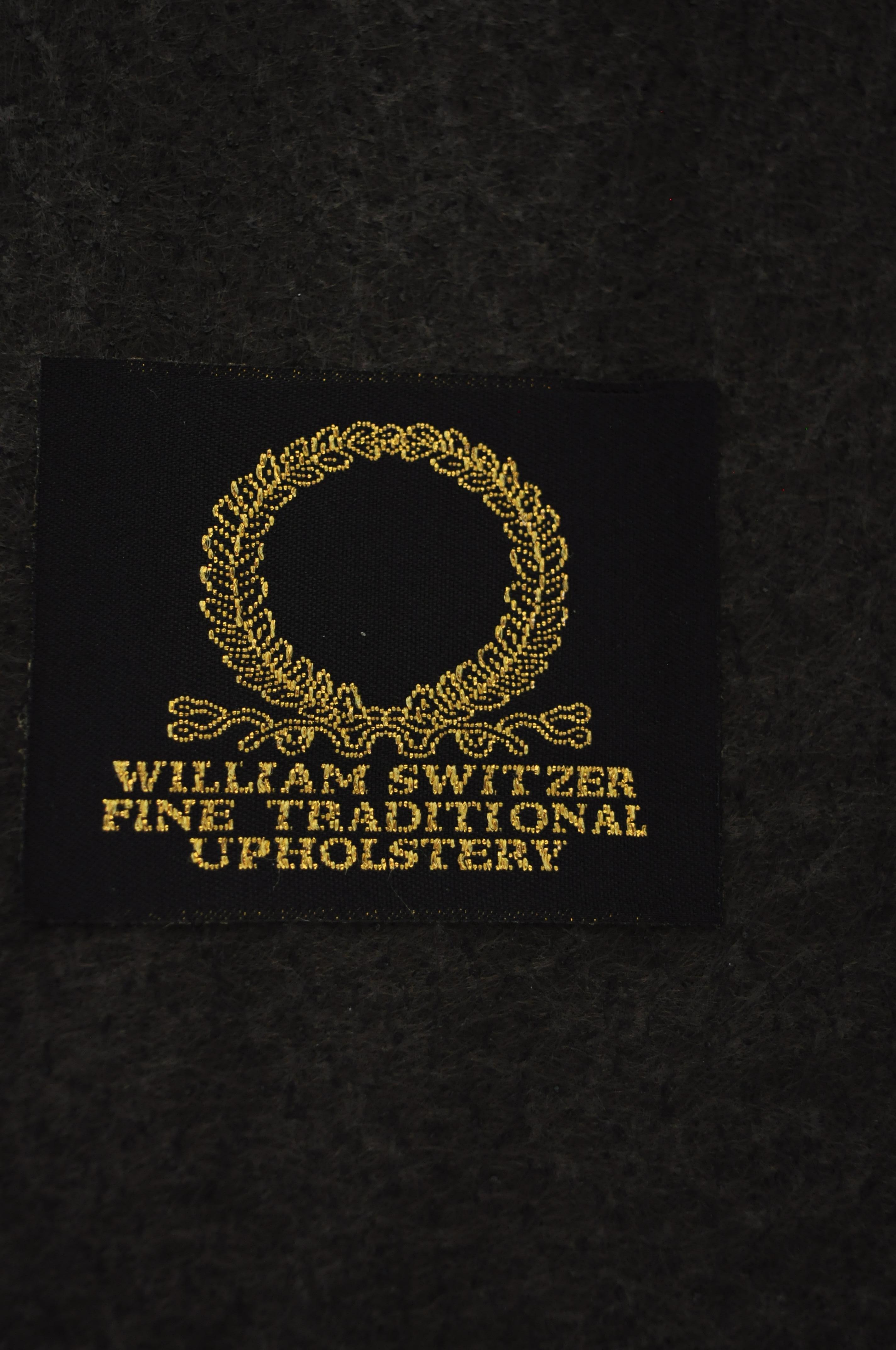 William Switzer Italienischer Biedermeier Regency geschnitzter Recamier-Sessel, Loungesessel im Angebot 4