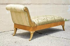 William Switzer Italienischer Biedermeier Regency geschnitzter Recamier-Sessel, Loungesessel im Regency-Stil