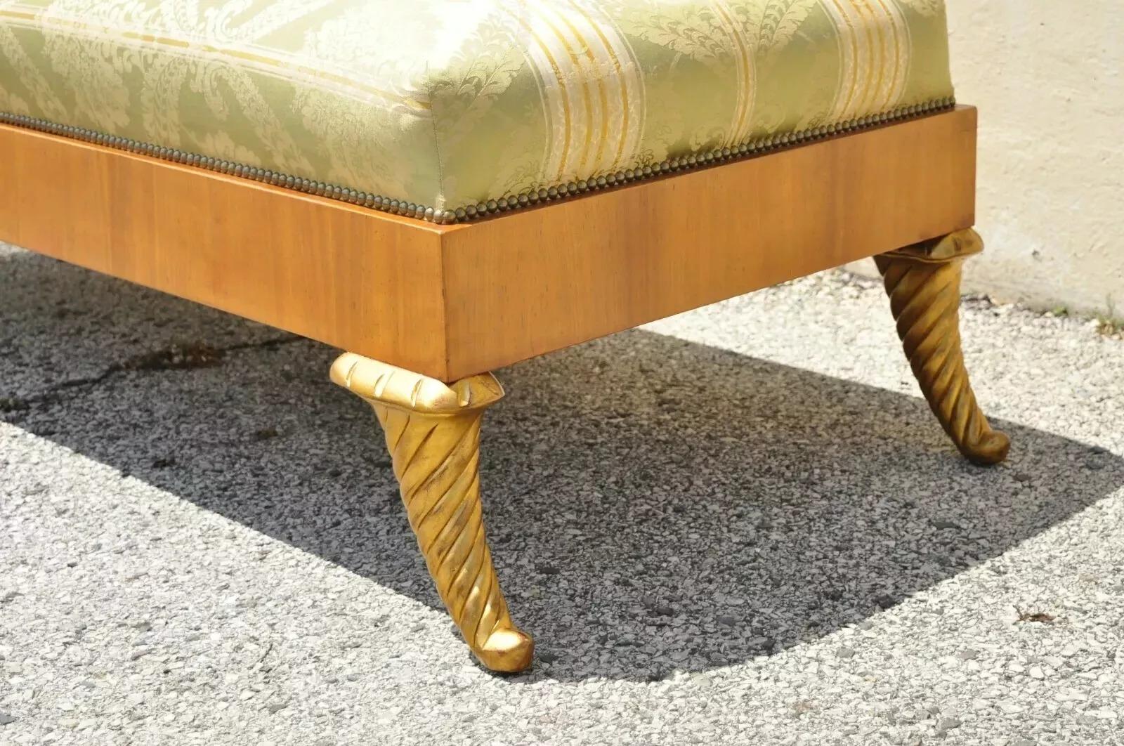20th Century William Switzer Italian Biedermeier Regency Carved Recamier Chaise Lounge Chair