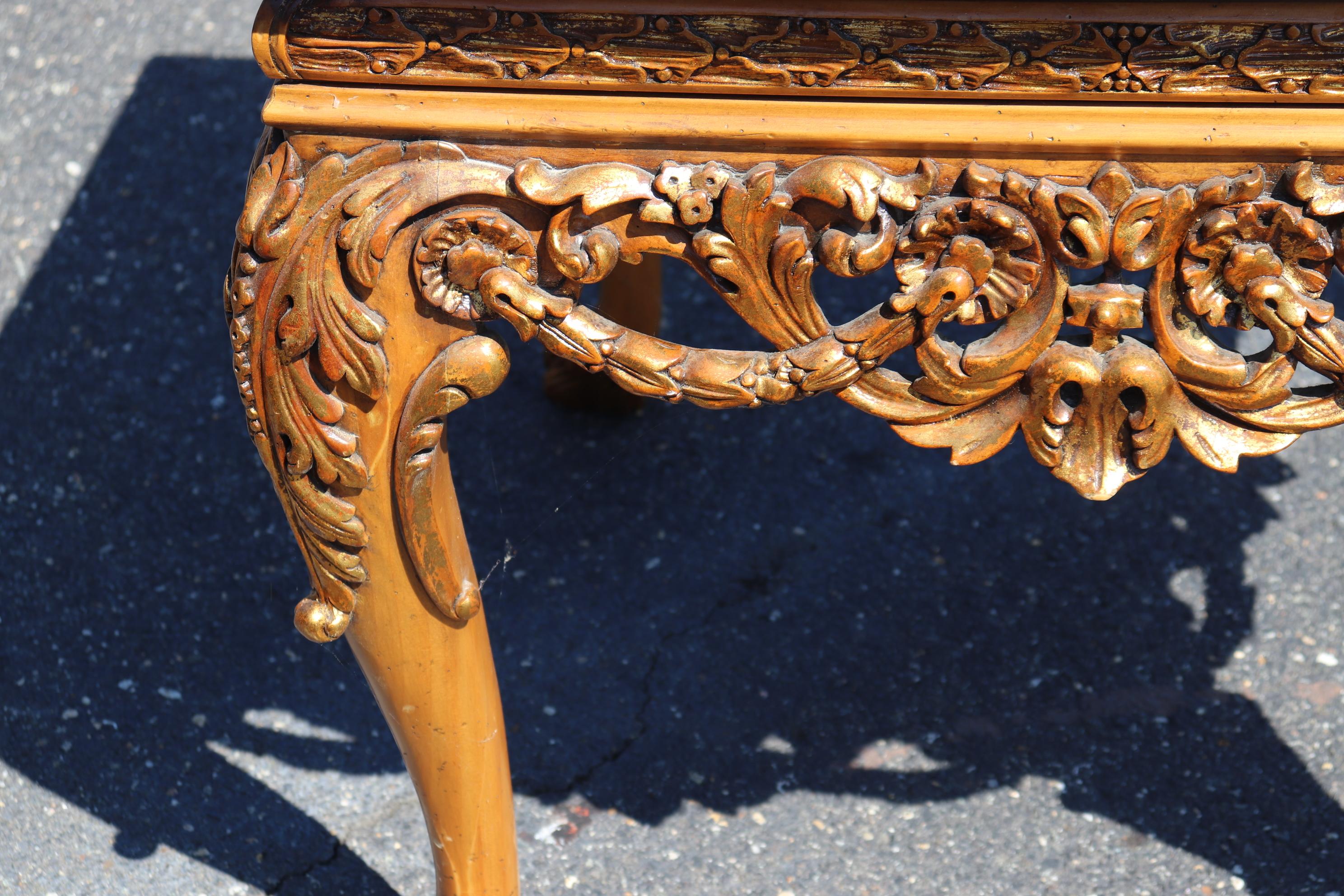 William Switzer Marble Top Gilt Over Walnut Georgian Paw Footed Center Table 10