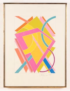 Vintage American Modern Abstract Signed Original Screen Print