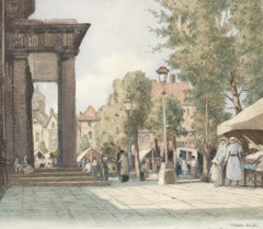 William Tatton Winter (1855-1928) - Early 20th Century Etching, Salisbury Market