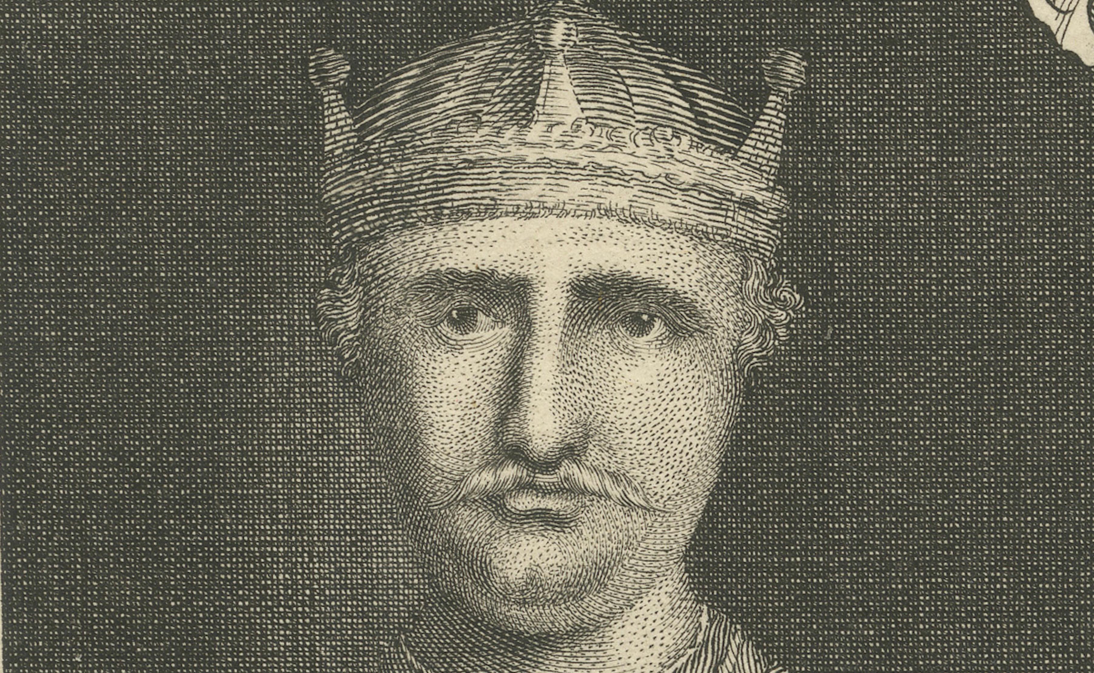 William the Conqueror Portrait Engraving, Domesday Scene, England, c.1740
