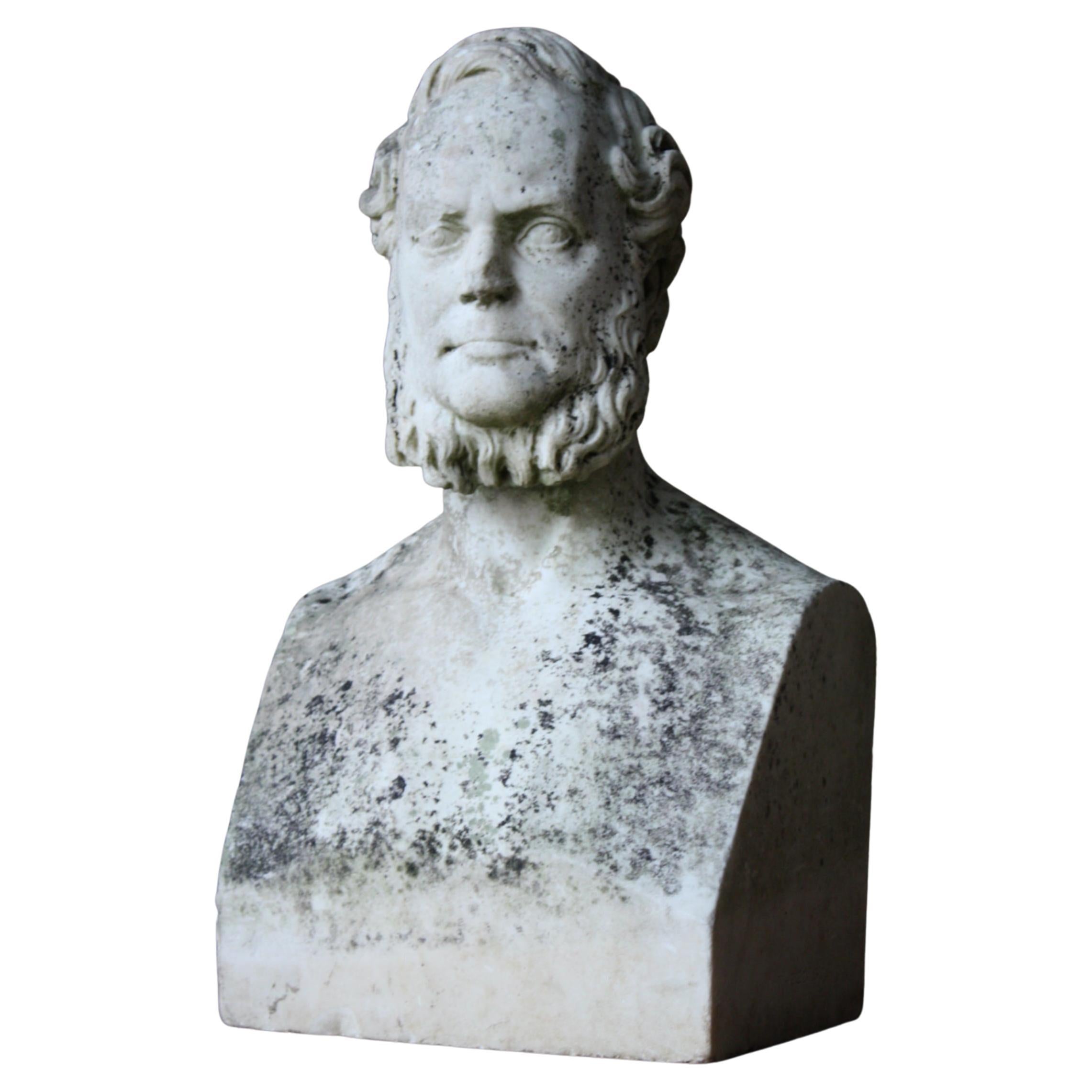 William Theed the Younger 1804-91 Marble Bust of William Ewart Gladstone 1868  For Sale