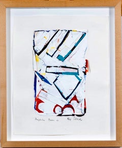 Bay Area Abstract Expressionist Mixed Media Collage Painting Theophilus Brown