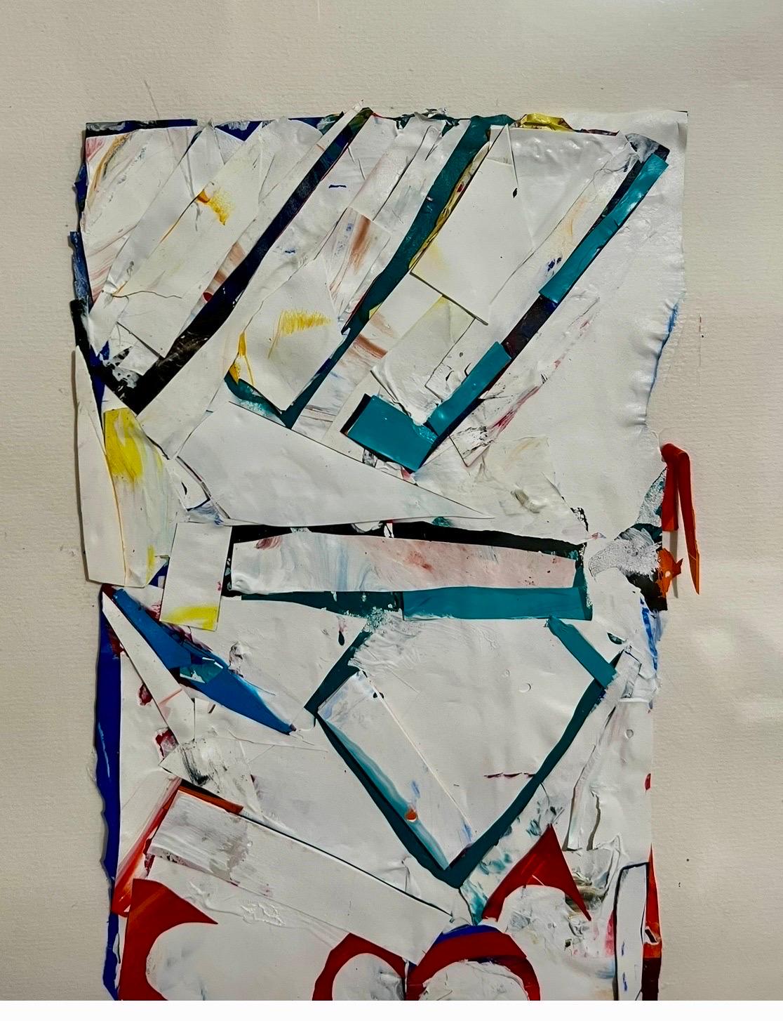 Bay Area Abstract Expressionist Mixed Media Collage Painting Theophilus Brown For Sale 2