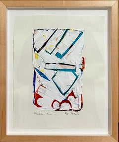 Bay Area Abstract Expressionist Mixed Media Collage Painting Theophilus Brown
