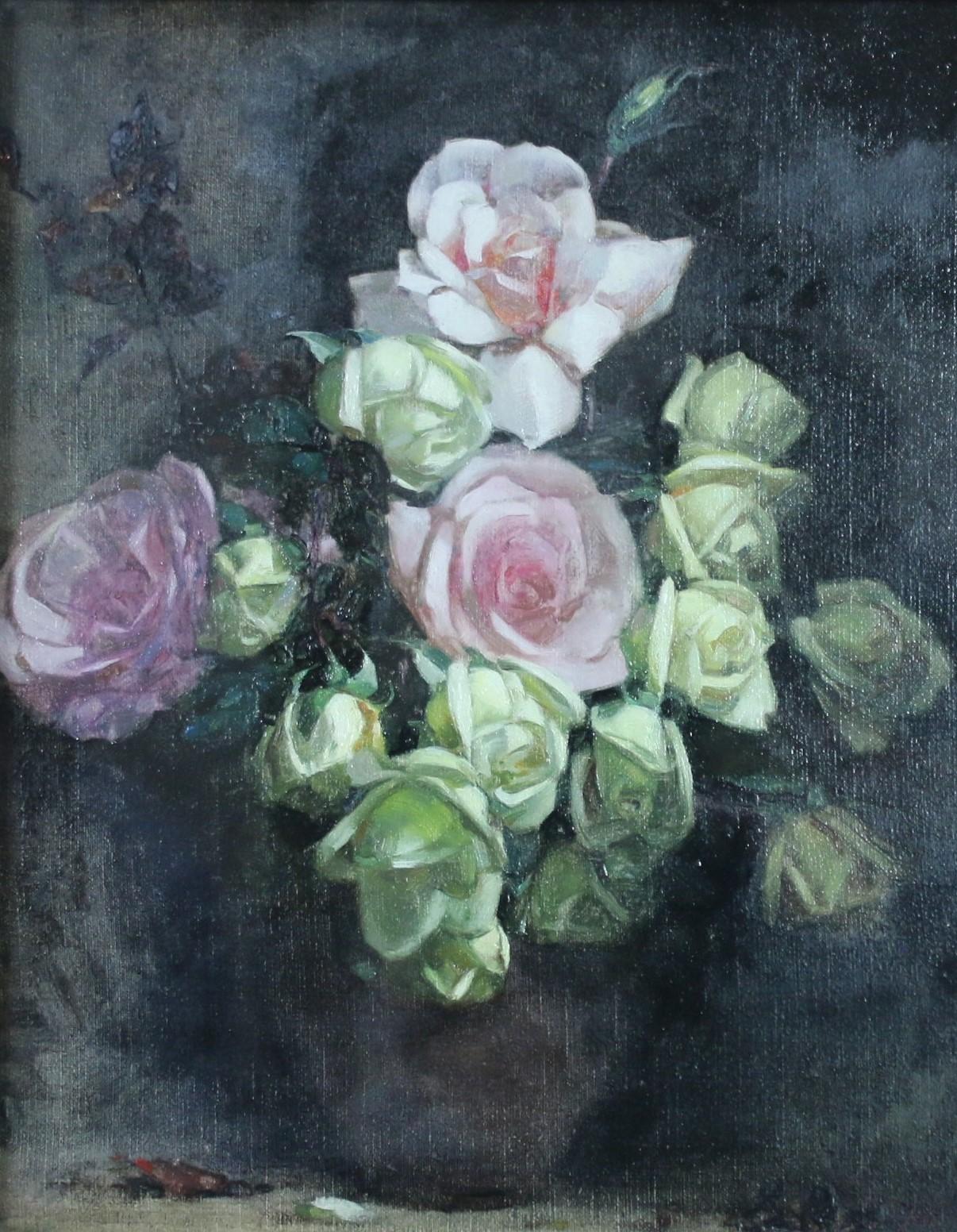 Schönheiten Rosen – Painting von William Thomas Wood