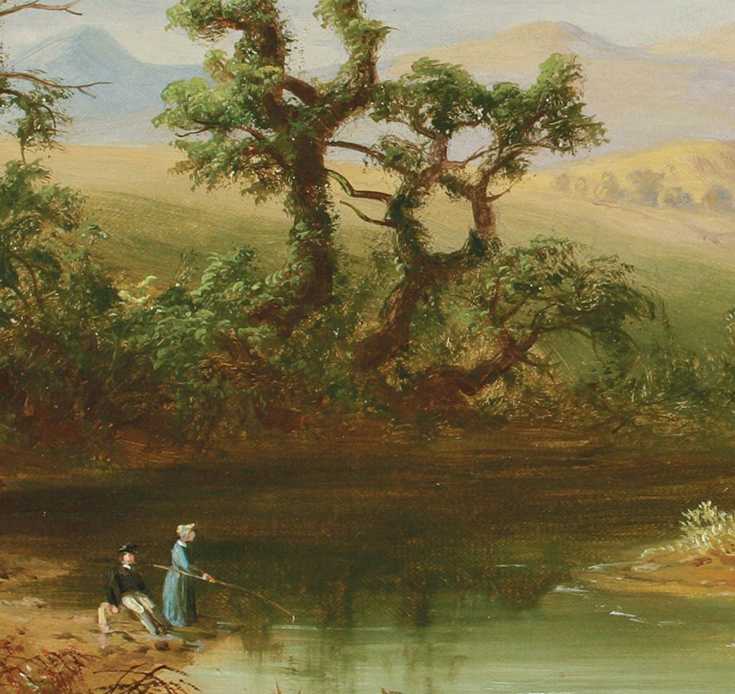 Una veduta americana del diciannovesimo secolo di Craig Goch dal Colwin, Wales - Painting di William Thompson Russell Smith