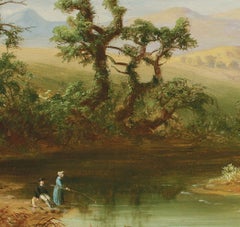 A Nineteenth Century American view of Craig Goch from the Colwin, Wales