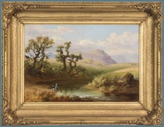 A Nineteenth Century American view of Craig Goch from the Colwin, Wales