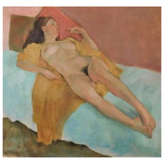 William Thomson Nude Oil on Canvas Painting