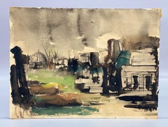 William Thon (1906-2000) "Roman Sketch" Abstracted Landscape Painting