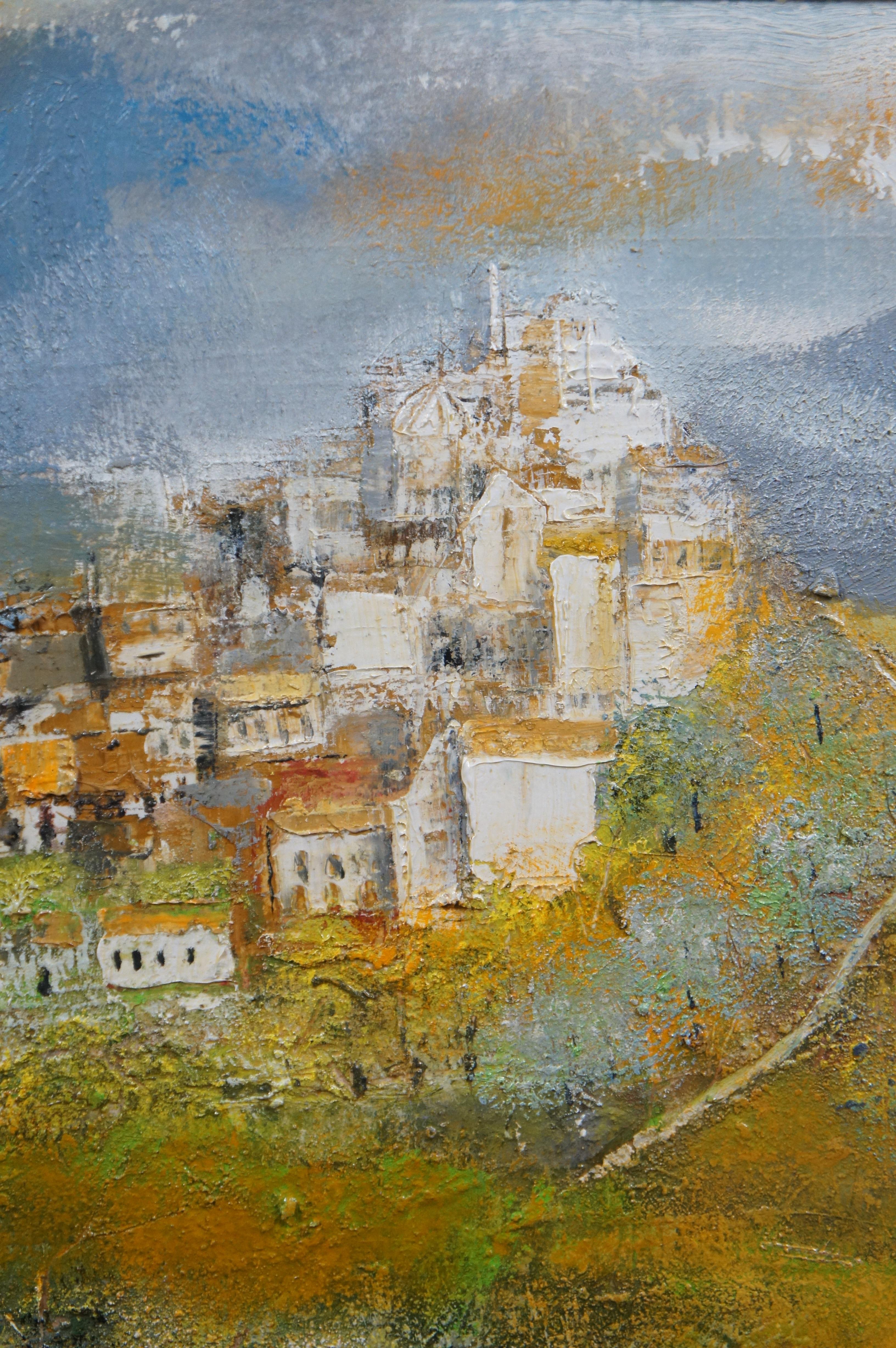 William Thon, peinture à l'huile expressionniste de paysage de montagne en Calabria, Italie en vente 1