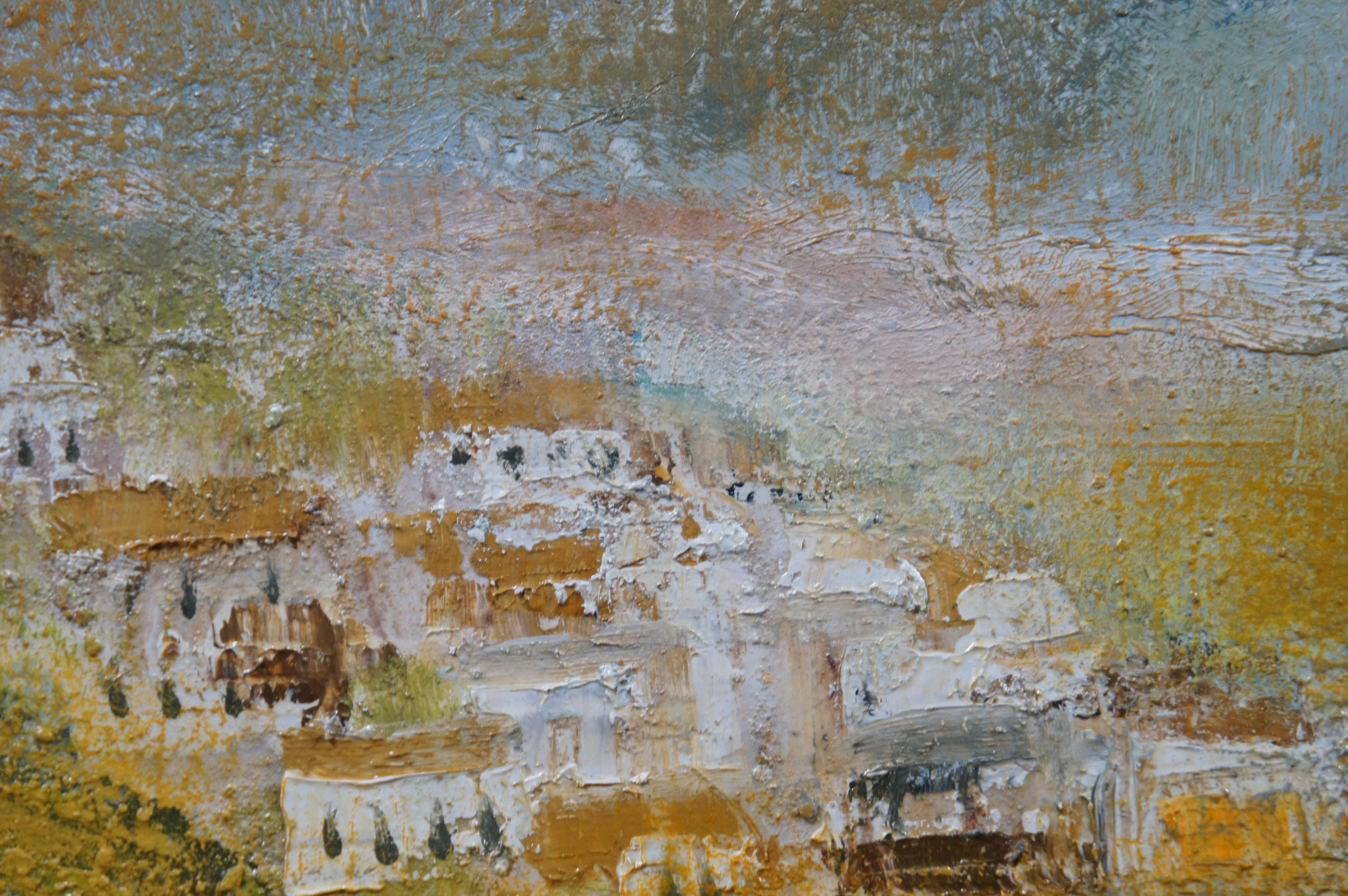 William Thon, peinture à l'huile expressionniste de paysage de montagne en Calabria, Italie en vente 2