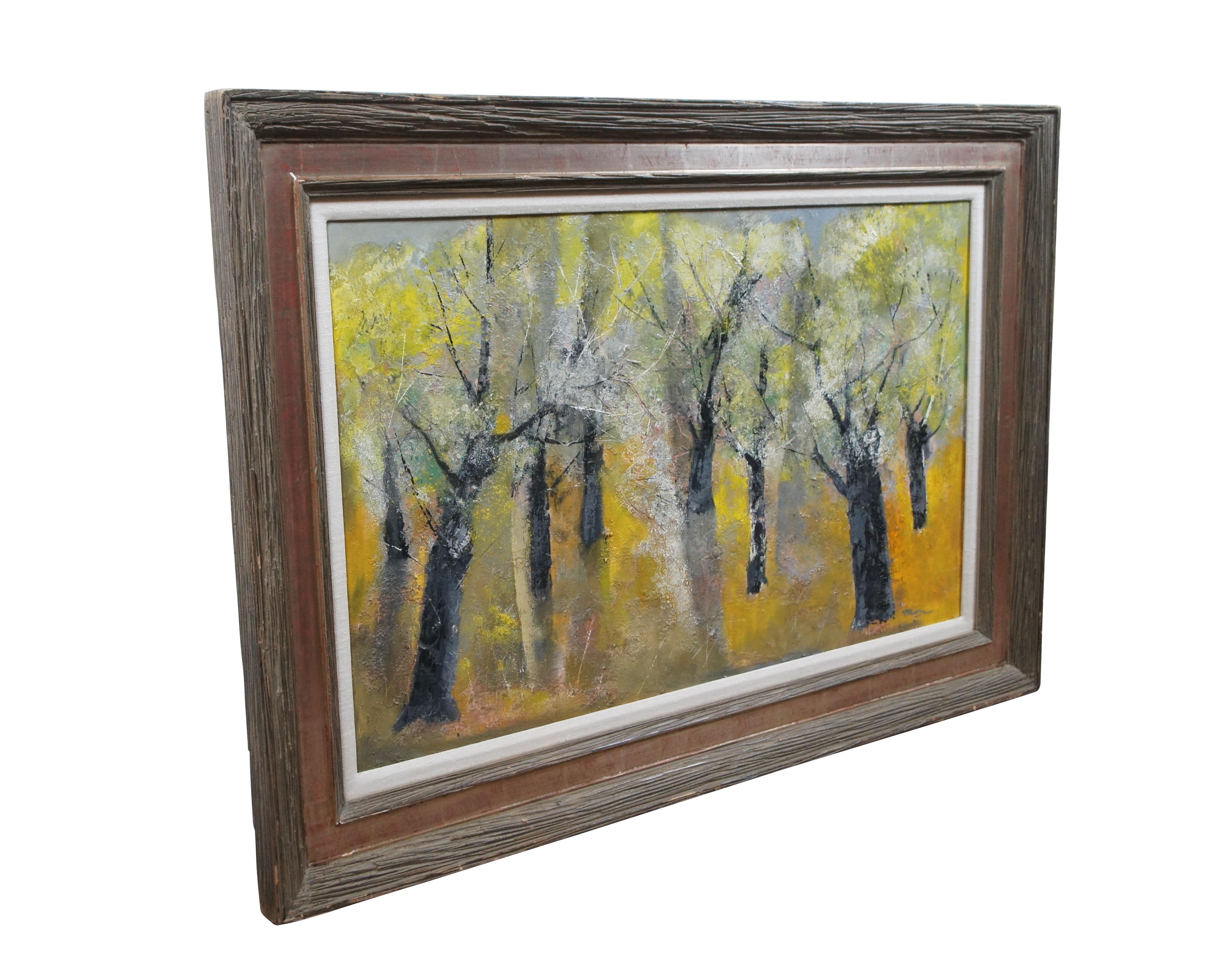 Mid 20th century oil on board landscape painting by William Thon, titled 