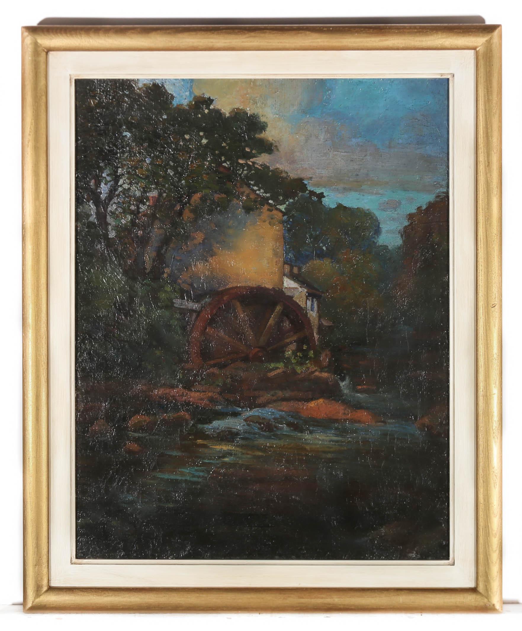 William Thornton Brocklebank (1882-1970) - Óleo enmarcado, El molino escondido en venta 2
