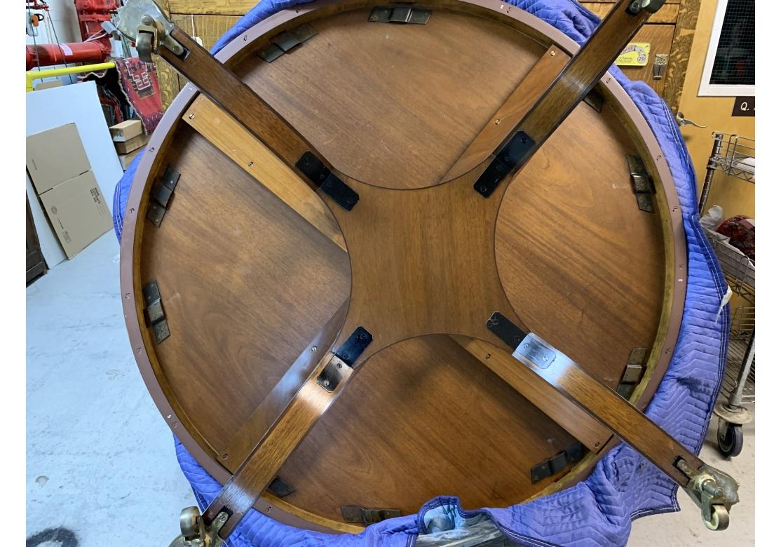 William Tillman Attributed Mahogany Circular Dining Table With Extension Leaves For Sale 6