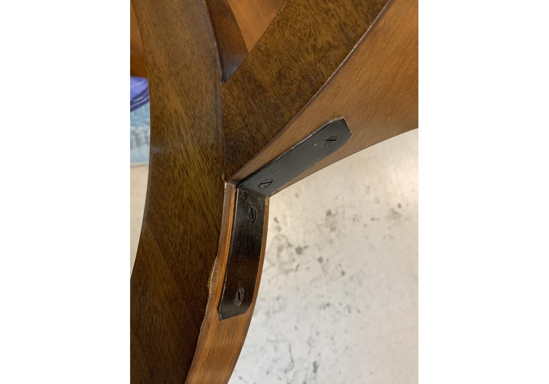 William Tillman Attributed Mahogany Circular Dining Table With Extension Leaves For Sale 7