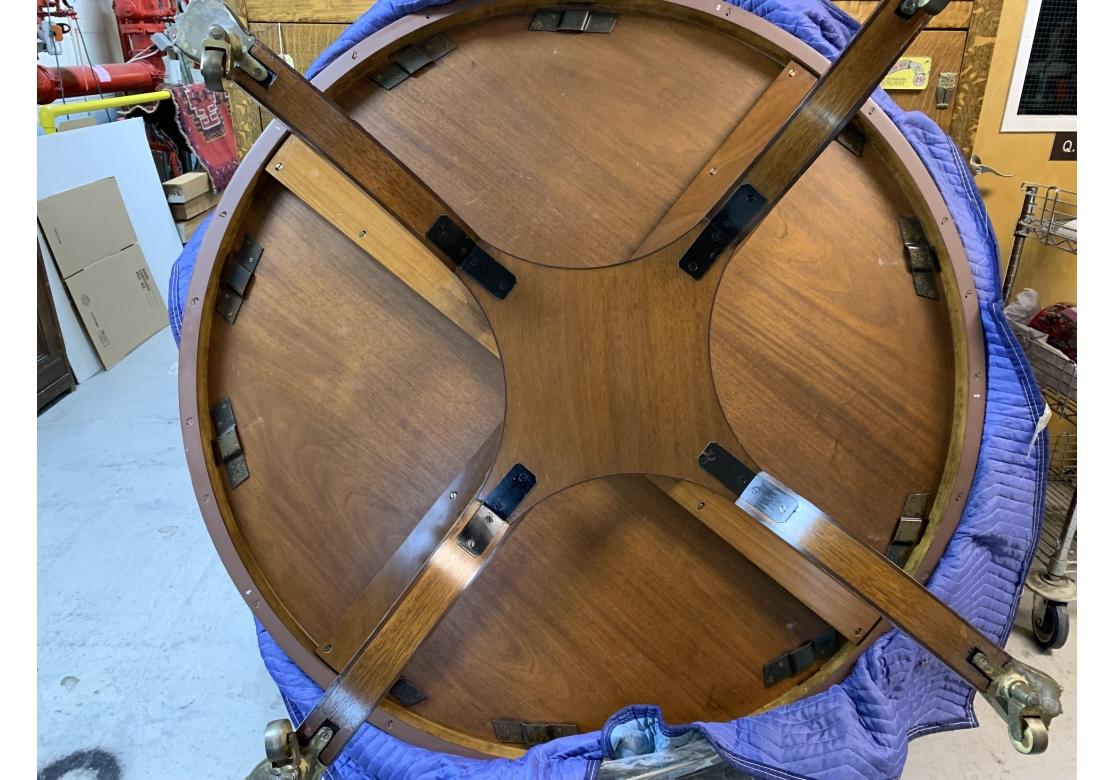 William Tillman Attributed Mahogany Circular Dining Table With Extension Leaves For Sale 8