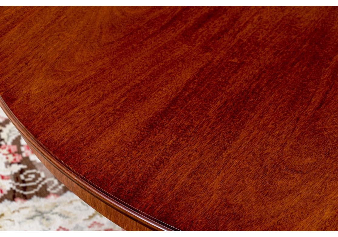 20th Century William Tillman Attributed Mahogany Circular Dining Table With Extension Leaves For Sale