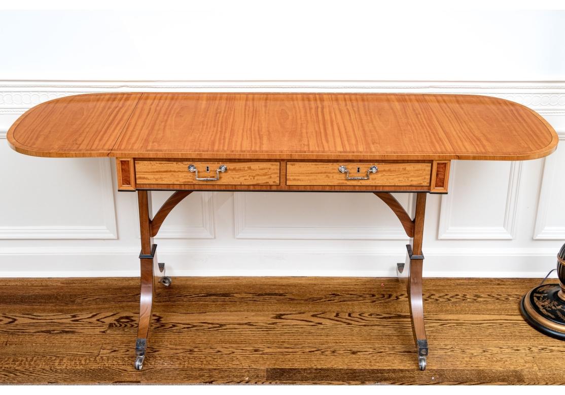 William Tillman Regency Style Mahogany And Satinwood Cross Banded Sofa Table im Angebot 9