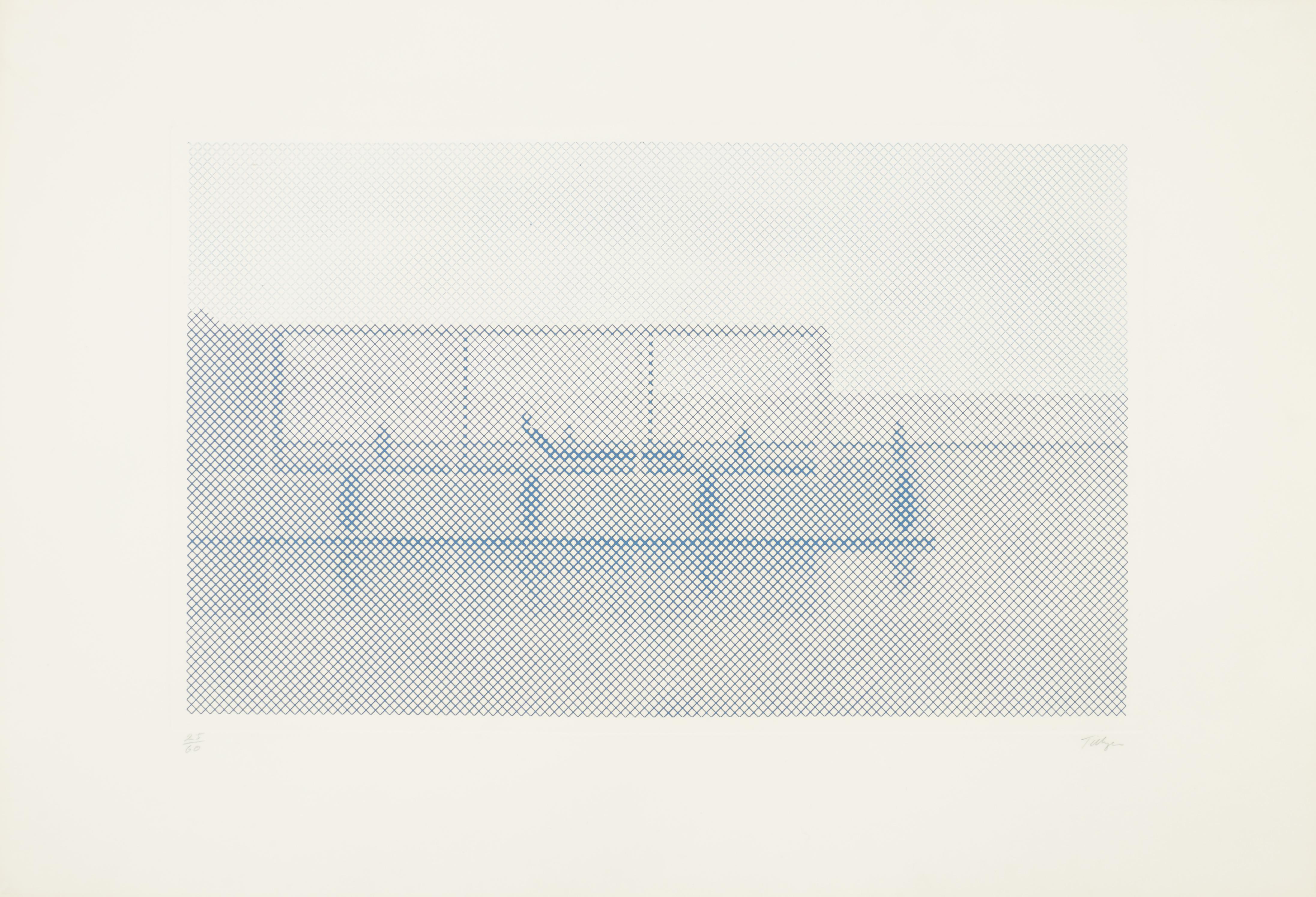 Landscape Print William Tillyer - Bleu piscine