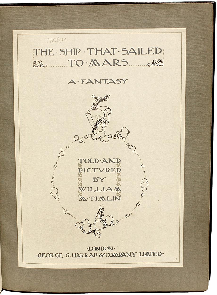 British William Timlin. The Ship That Sailed to Mars. 1st Ed of the Author's Only Book For Sale
