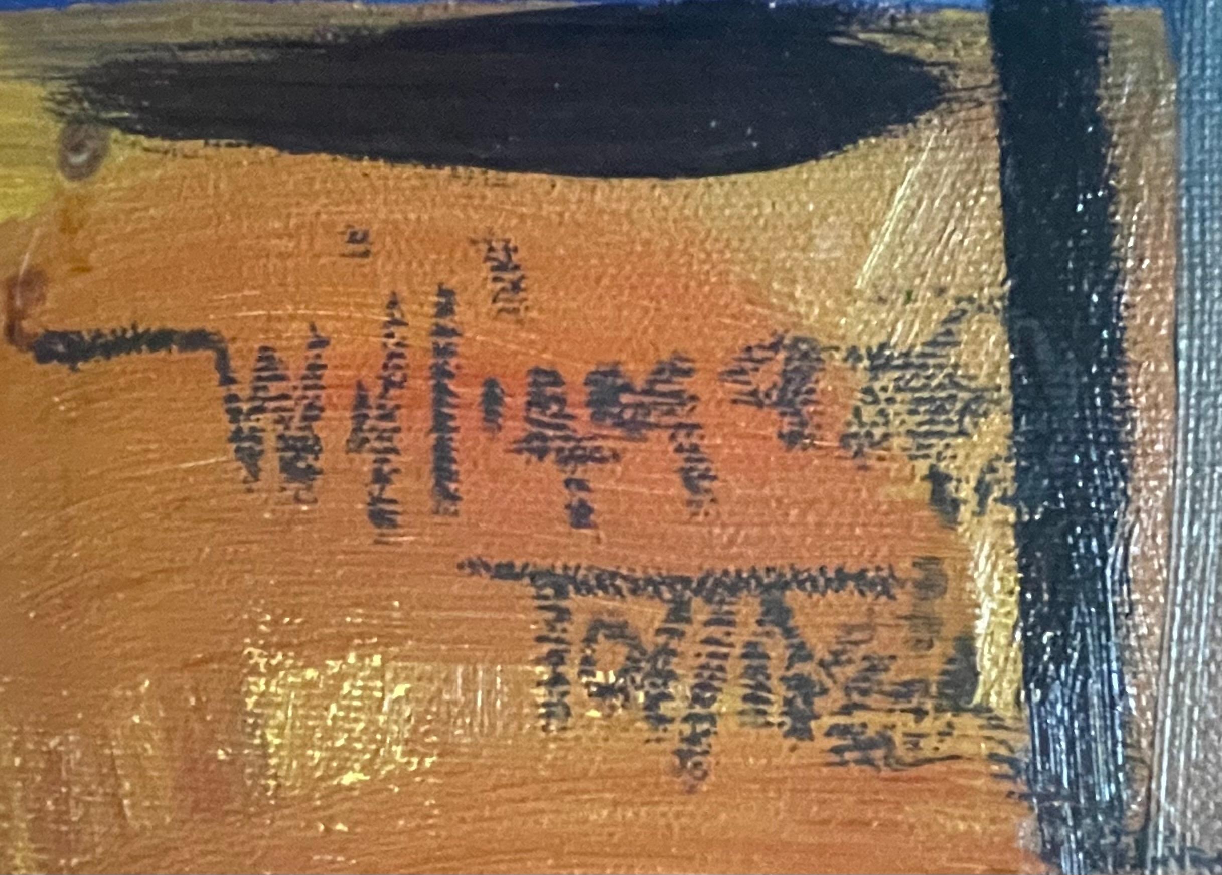 This is an William Tolliver Original oil painting on canvas. In good condition some minor frame wear. Measures 40x33x2