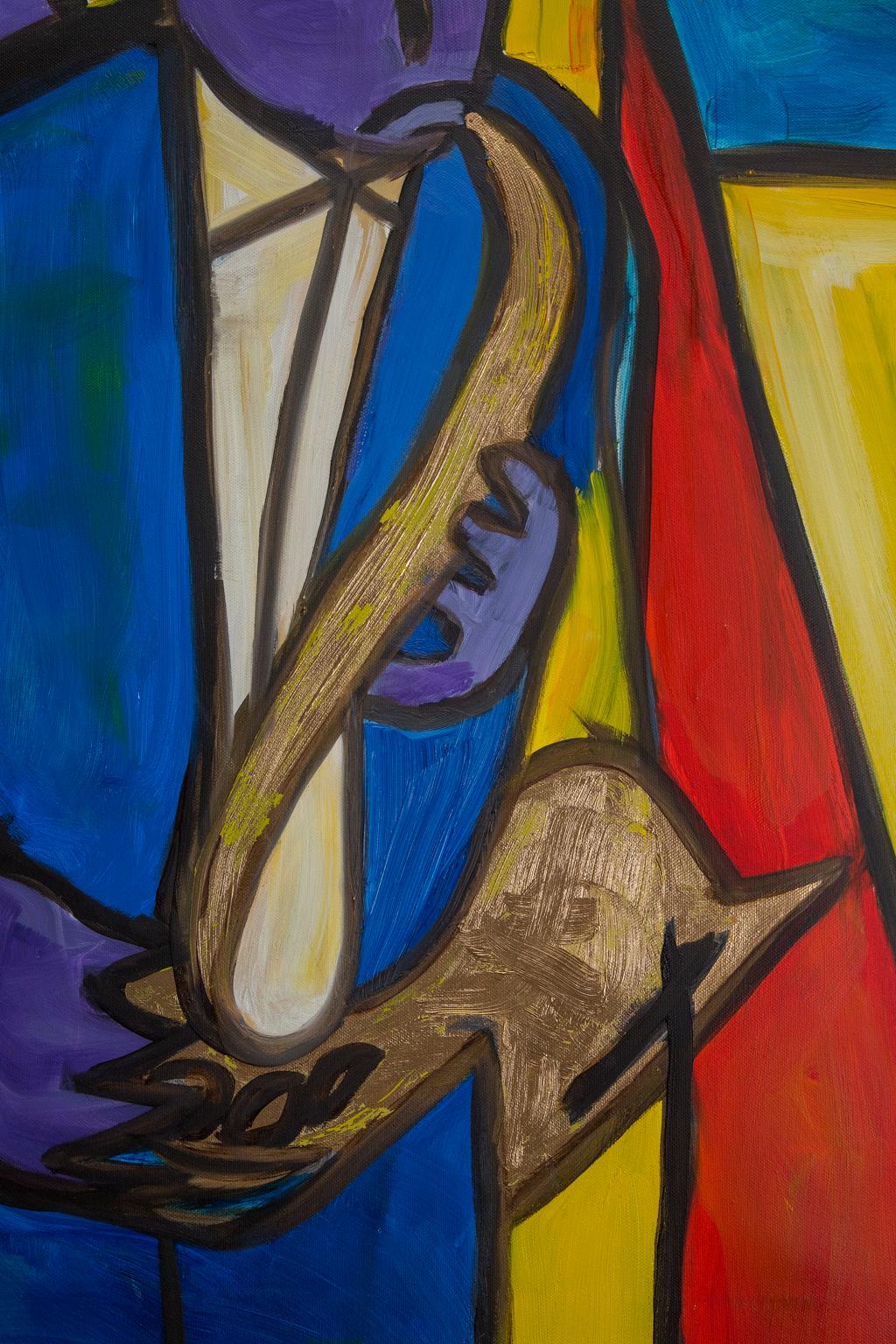 saxophone abstract art