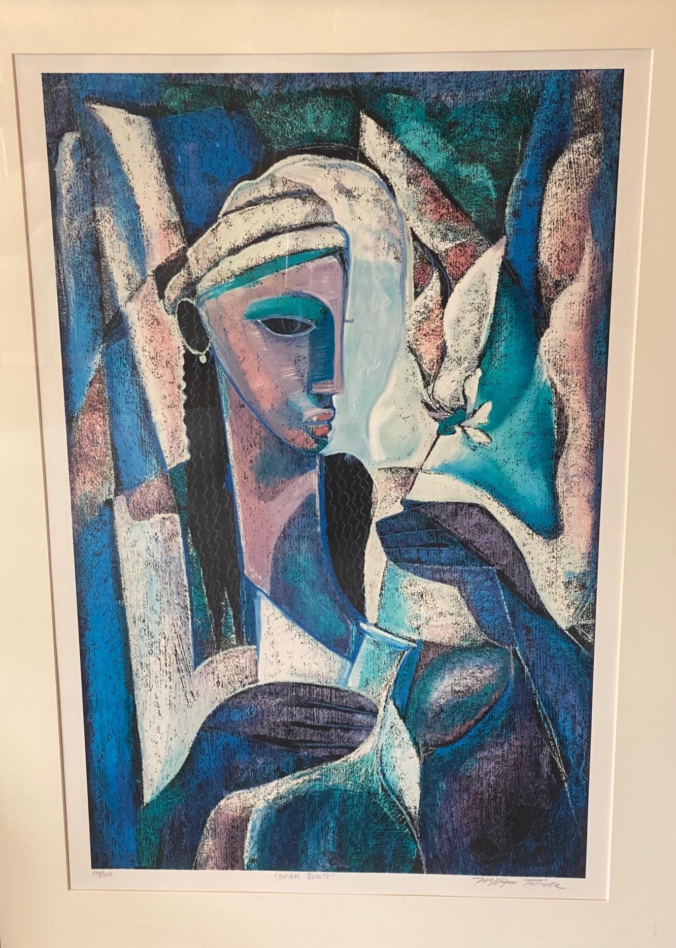 William Tolliver Edición Limitada Firmada Serigrafía Abstracta Belleza Natural Moderno en venta