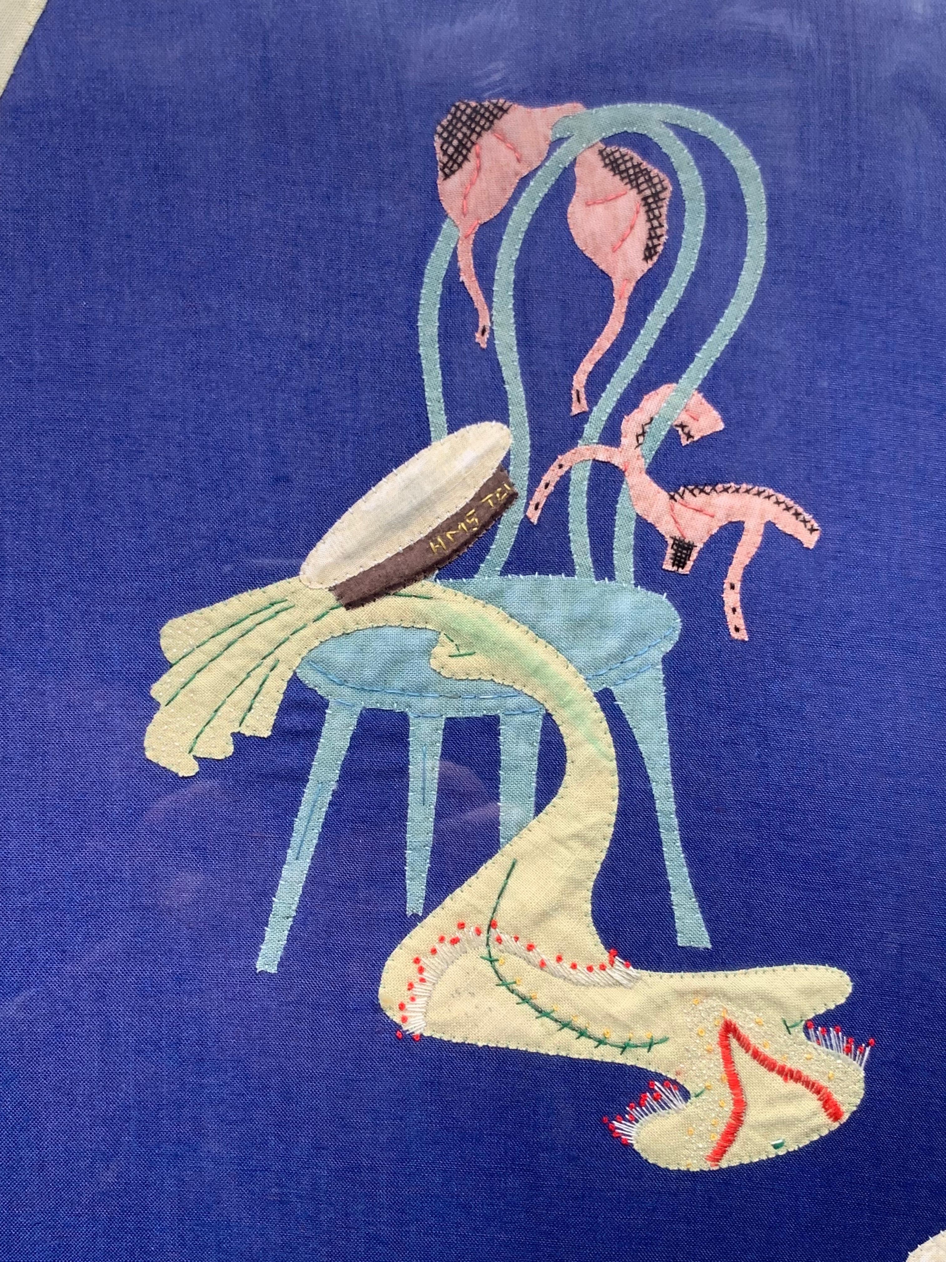 The Force's Favorite (embroidered Folk Art Sailors & Fan Dancer stripper panel) 2
