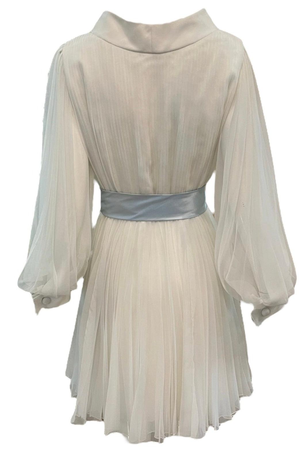 William Travilla White Chiffon Pleated Valley of The Dolls Dress, 1960s In Excellent Condition For Sale In Los Angeles, CA