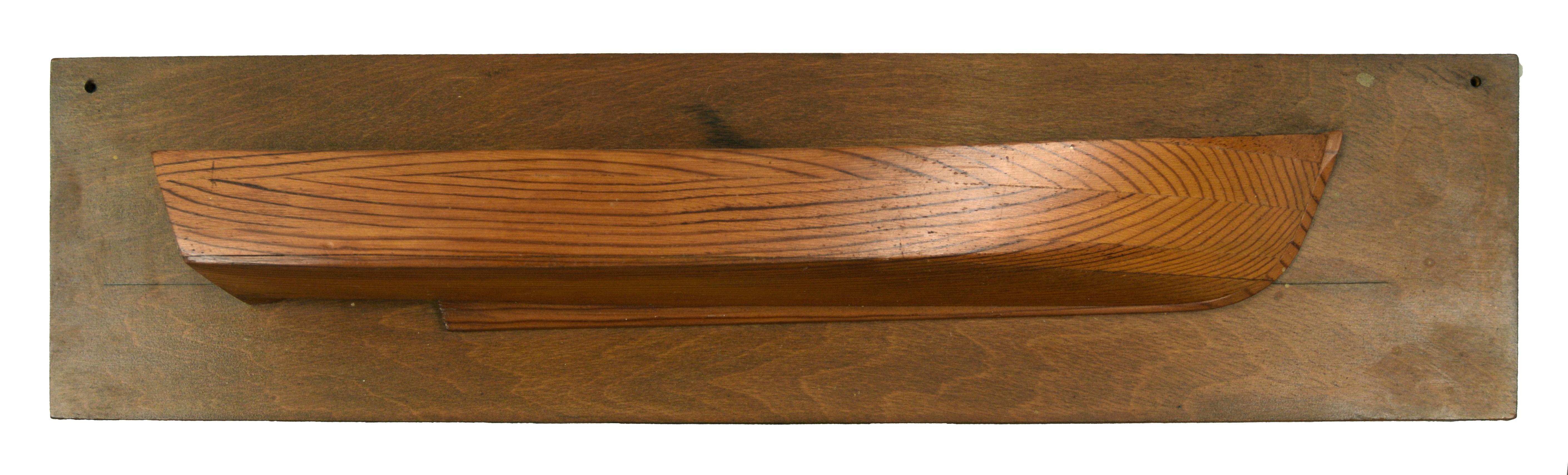 Barca minimalista in legno - scultura da parete moderna del Medioevo