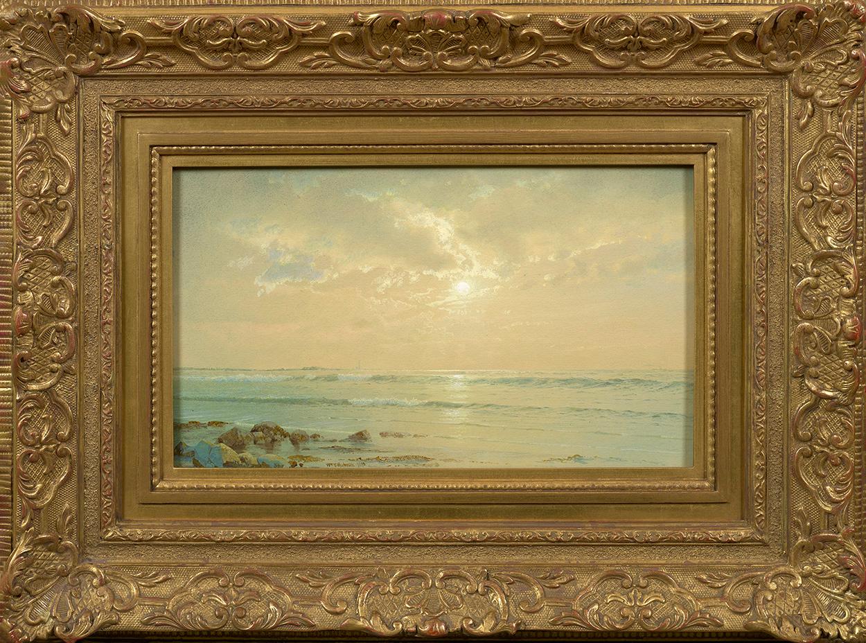 Moonlit Seascape - Painting by William Trost Richards
