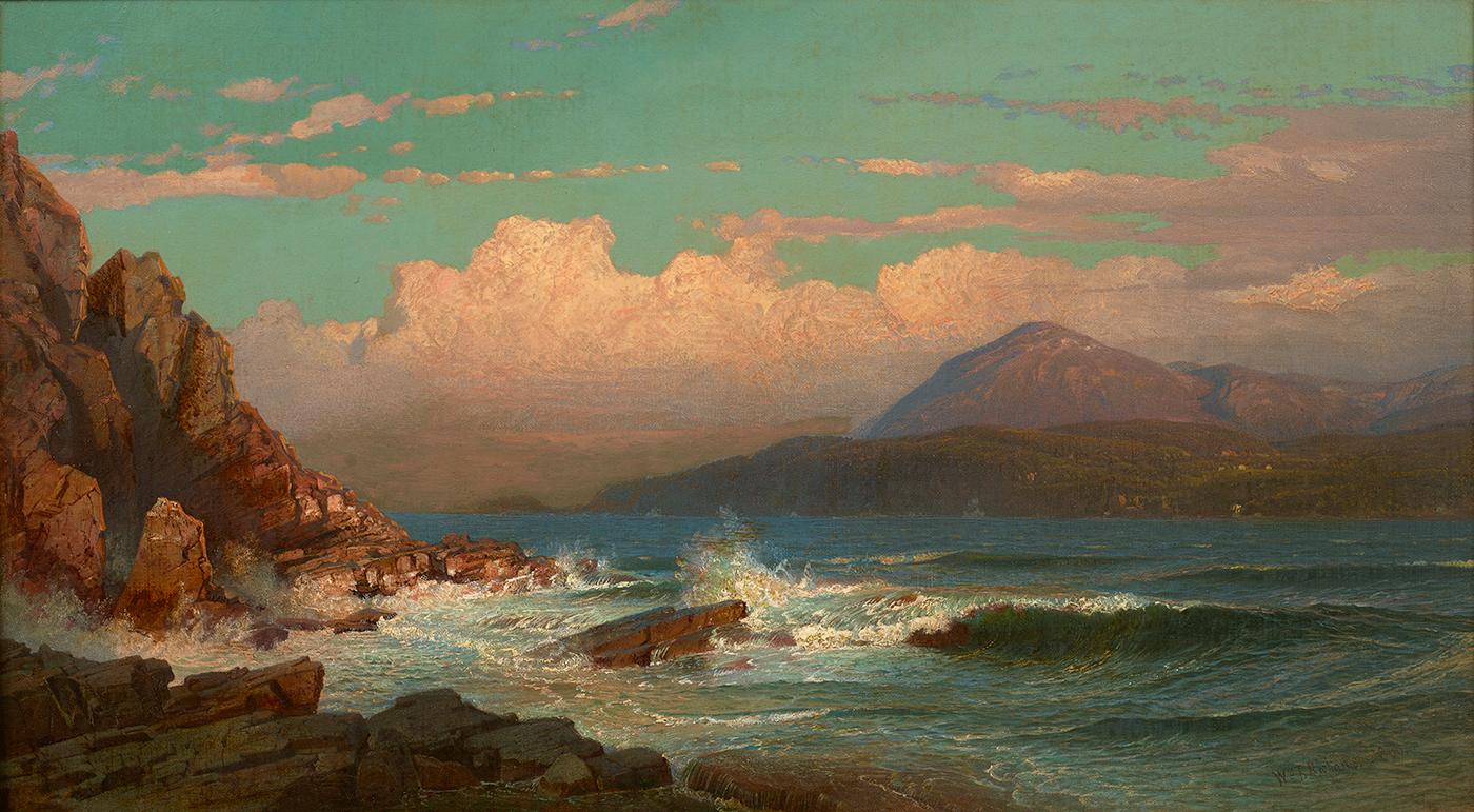 William Trost Richards Landscape Painting – Mt. Desert, Maine, 1866