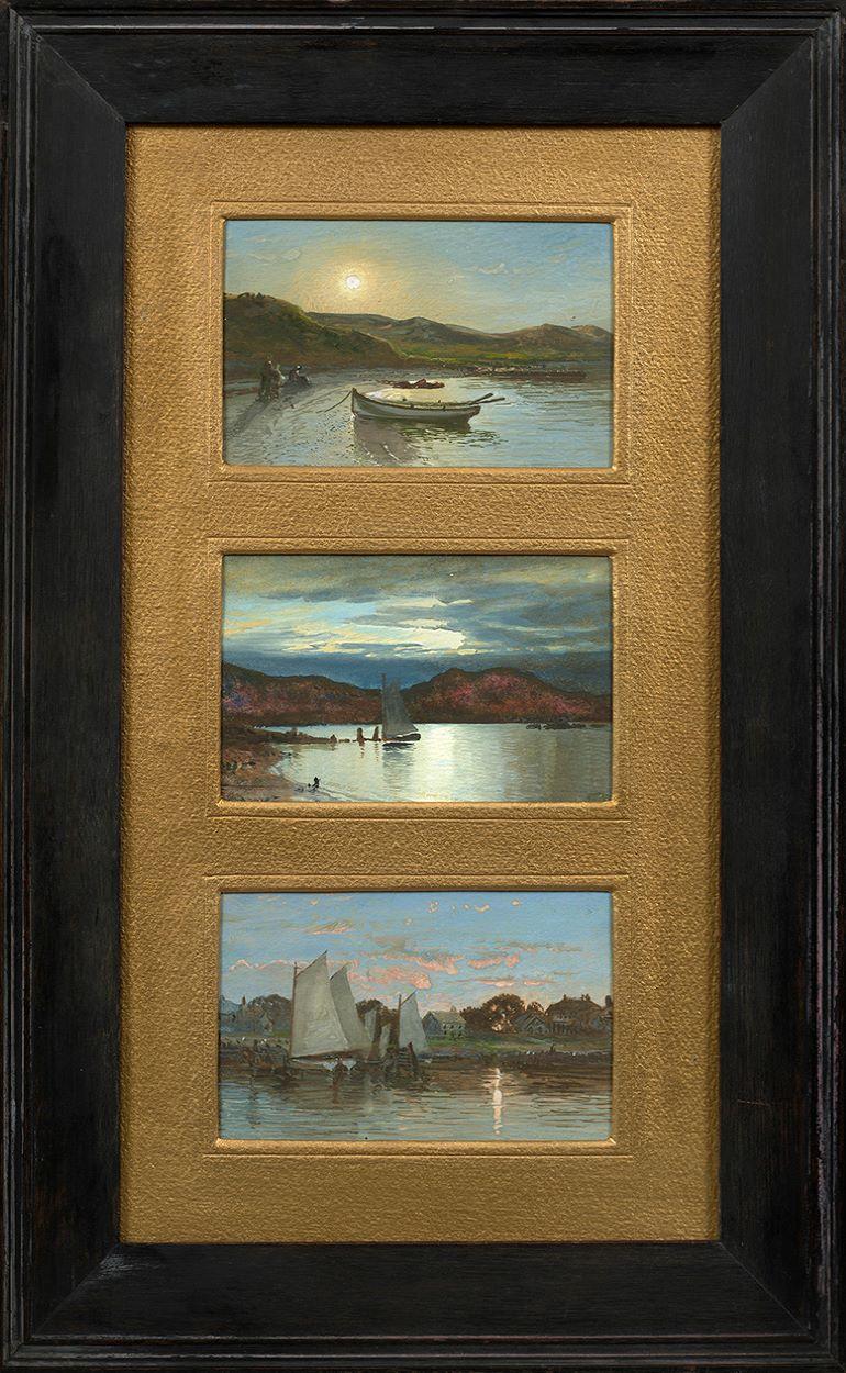 Study of Three Coastal Scenes - Painting by William Trost Richards