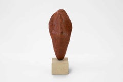 William Turnbull, Head 2, Abstract Bronze Head Sculpture on York Stone Base