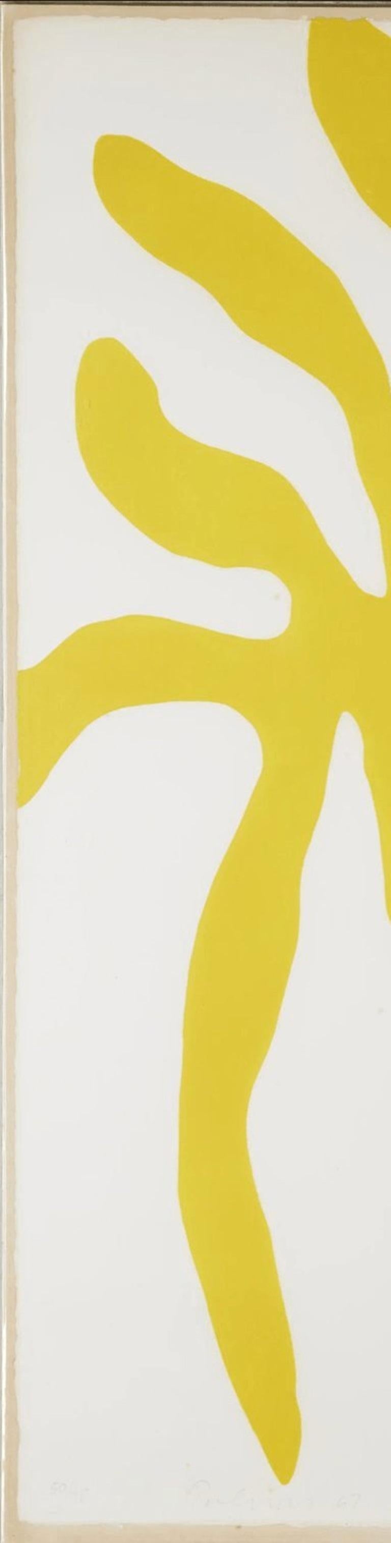 20ième siècle William Turnbull, forme de feuille jaune en vente