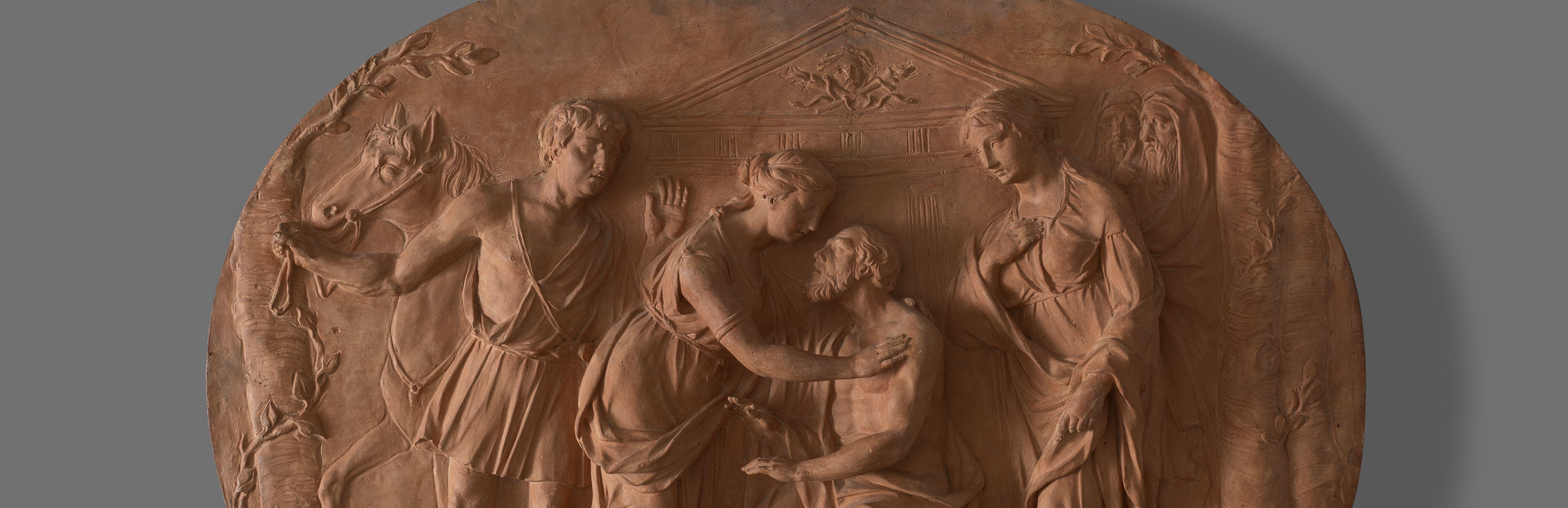 Oedipus before the Temple of the Furies at Colonus - Sculpture by William Tyler