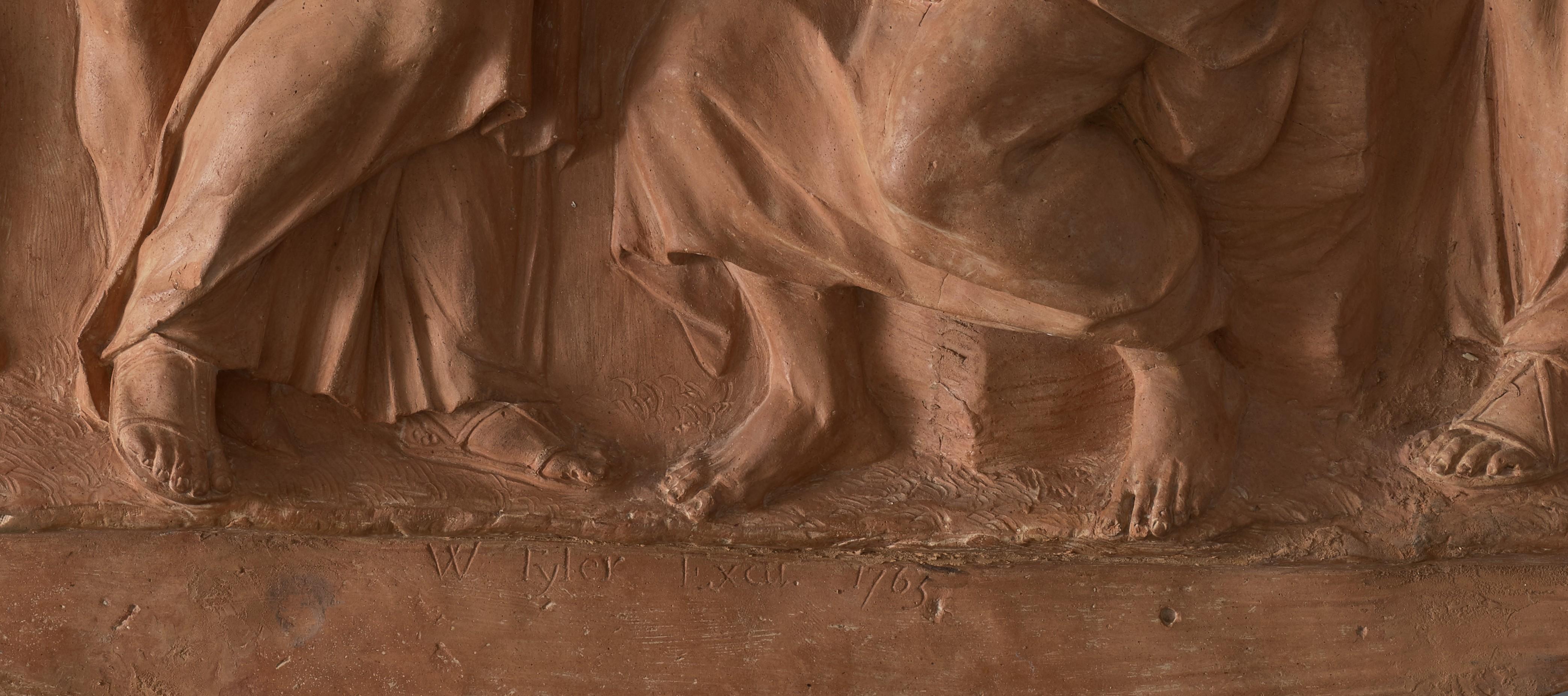 Oedipus before the Temple of the Furies at Colonus - Gray Figurative Sculpture by William Tyler